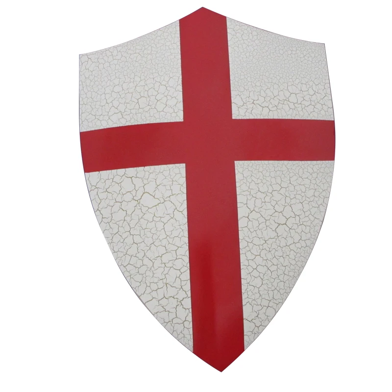 Decoration Metal Shield,Replica Movie Templar Knights Shield, Red Cross Crusader, Wall Hanging Ornaments