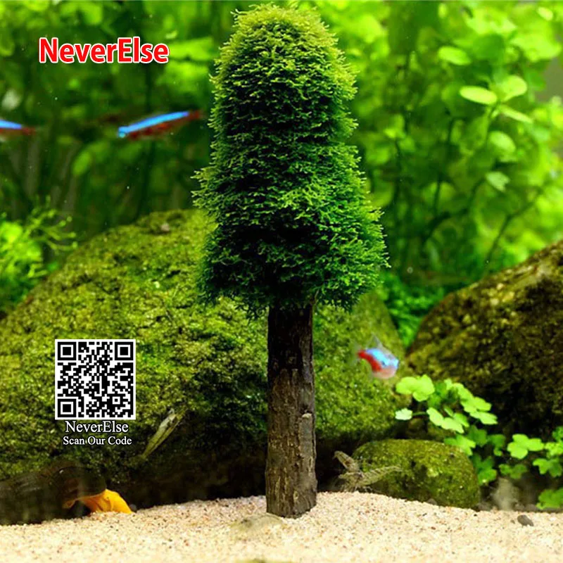 Aquarium Grass Plant Model DIY Moss Ball/Mesh/Christmas Tree Shape Fish Tank Aquatic Decoration Ornament Easy to Grow Landscape - Image 4