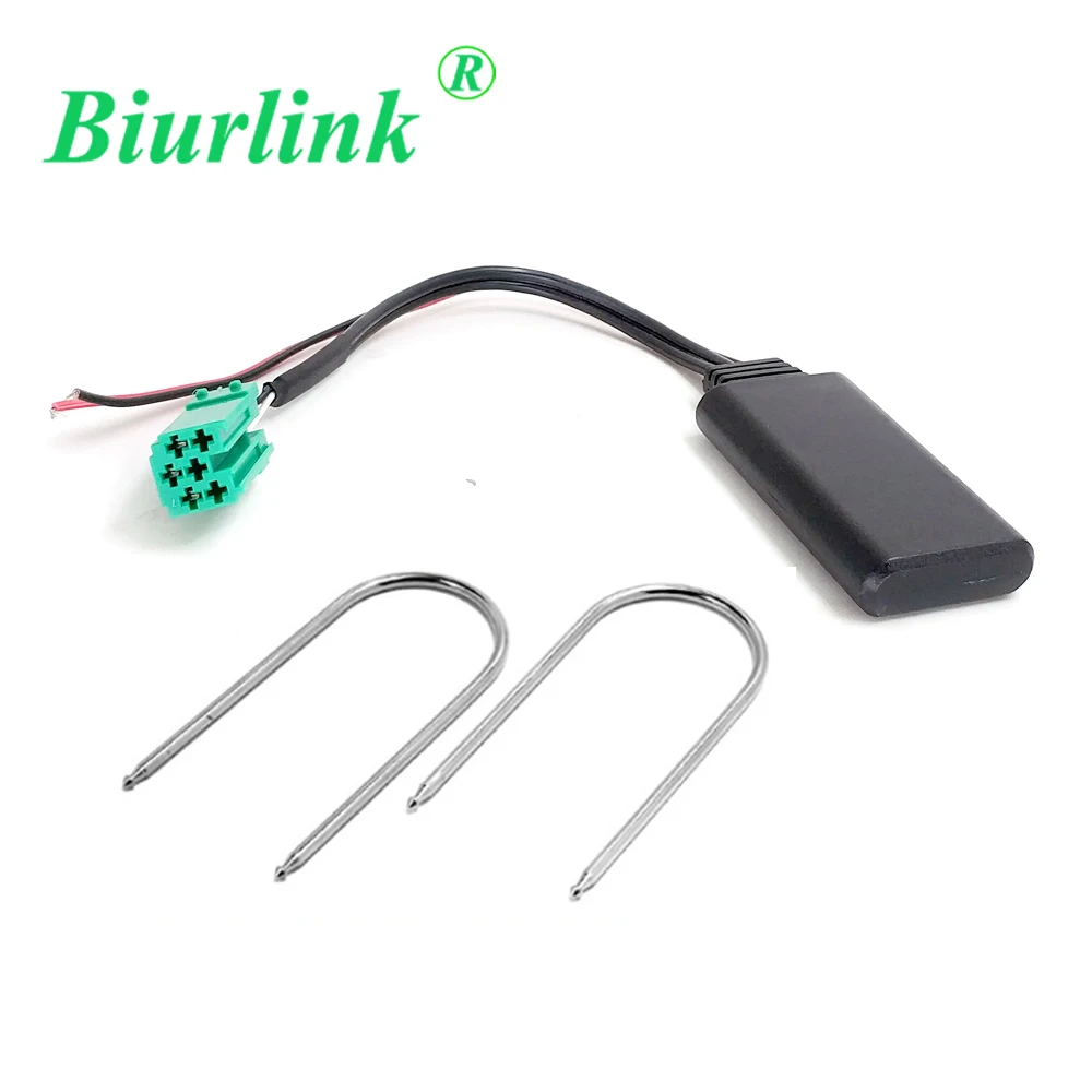 Biurlink Car CD Removal Tools and Wireless Bluetooth Module Aux Adapter Cable for For Renault Update List Models 2005 to 2011