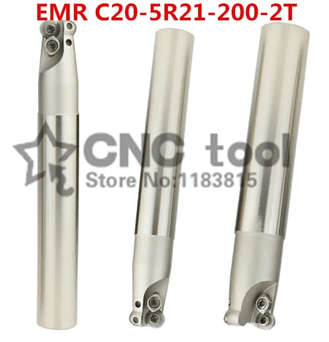 

EMR C20-5R21-200-2T R5 indexable End Mill,Milling tool,R5 Toroidal Cutter For Milling Machine,200mm Mill Holder For RPMT1003MO