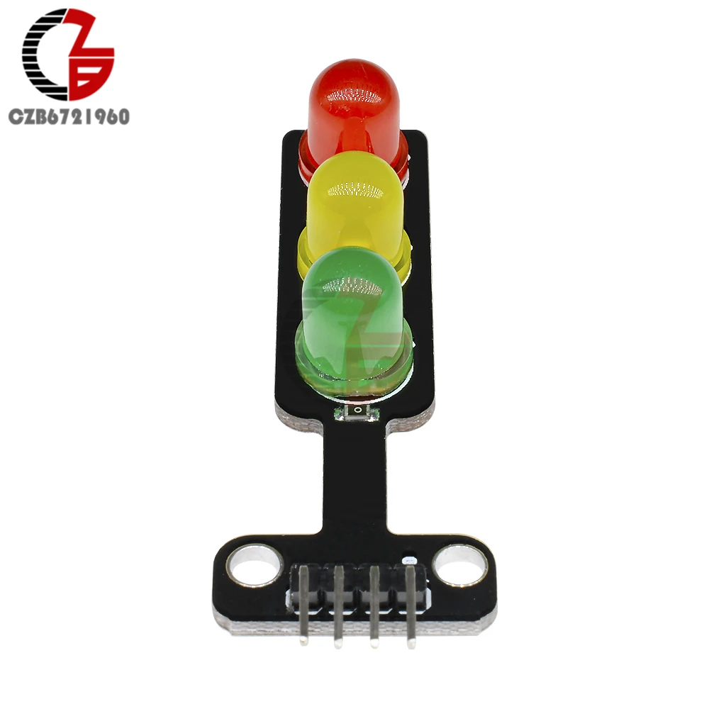 Mini módulo de luz de tráfico LED, 5V CC, pantalla LED de Color rojo, amarillo y verde para Arduino