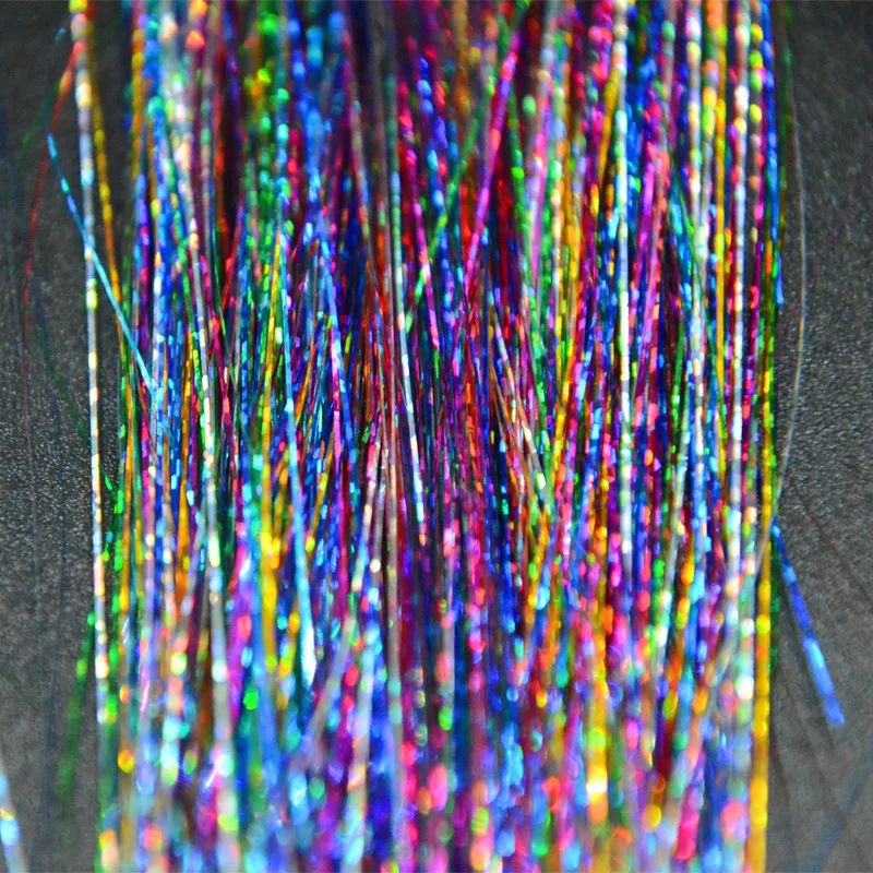 CONTEMPLATOR 3bags new rainbow Flashabou Tinsel fly fishing materials Glittering flash sparkle tinsel for wet flies streamers