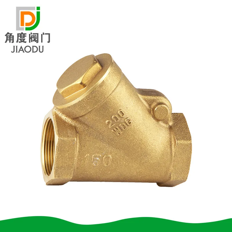 Manufacturers of Yuhuan direct sales brass thread y-type baffle check valve check valve Y-type copper valve