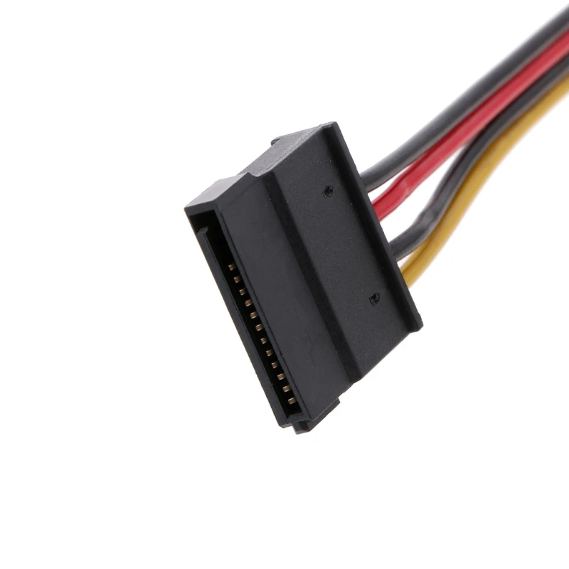2025 New 4Pin FDD Floppy Male to 15Pin SATA Female Adapter Converter Hard Drive Power Cable Cord 20cm