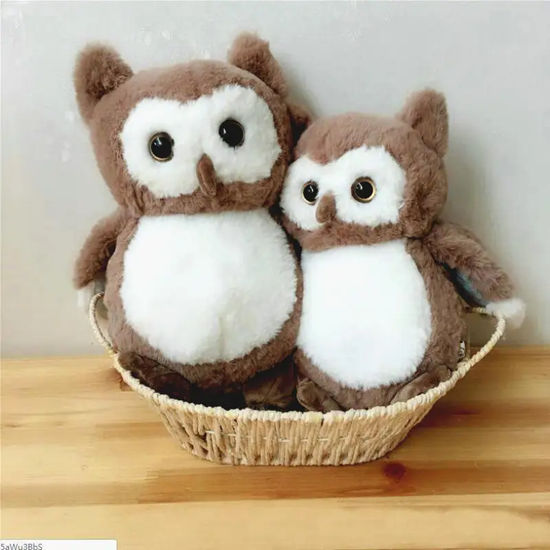 Long Plush Stuffed Owl para crianças, Boneca de simulação animal de alta qualidade, presente brinquedos para meninas, decoração do quarto, exportar mercado coreano