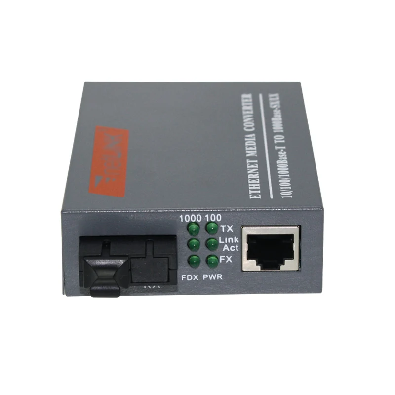 1.25G Gigabit Media konwerter Ethernet 1 Port optyczny 1 Port elektryczny konwerter światłowodowy SC 3KM Transceiver optyczny 1 para