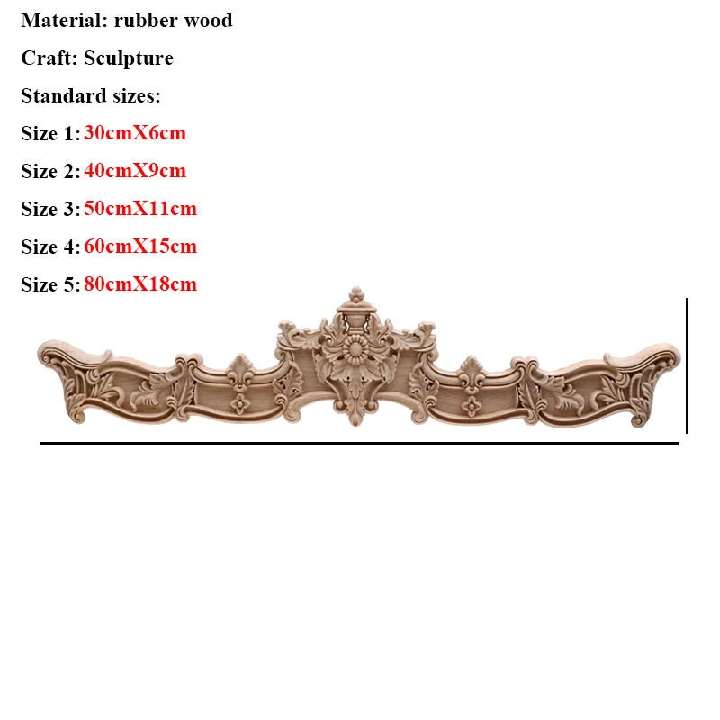 VZLX Floral Wood Carved Corner Applique Vintage Wooden Carving Decal For Furniture Cabinet Door Frame Wall Home Decor Crafts