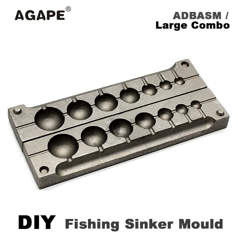 Agape DIY Carp Fishing Tackle Ball Sinker Mould ADBASM/Large Combo Ball Sinker 7g 14g 28g 56g 84g 112g 168g Fishing Accessories