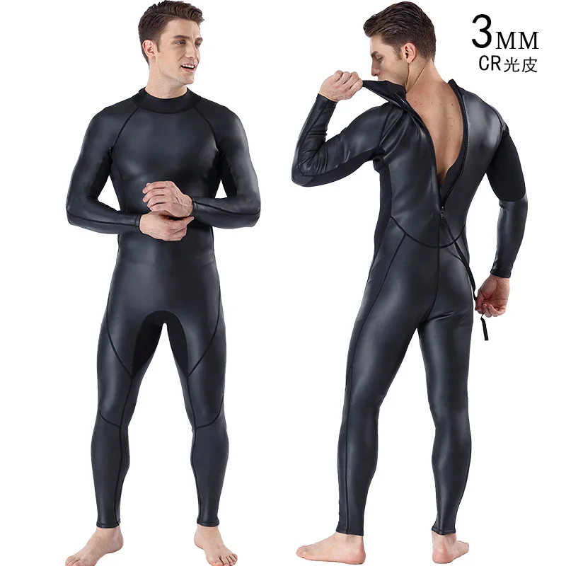 3MM diving suit CR  iron man triple-jointed  for cold protection and warmth preservation Free Diving Suit Wet Clothes Shark Skin