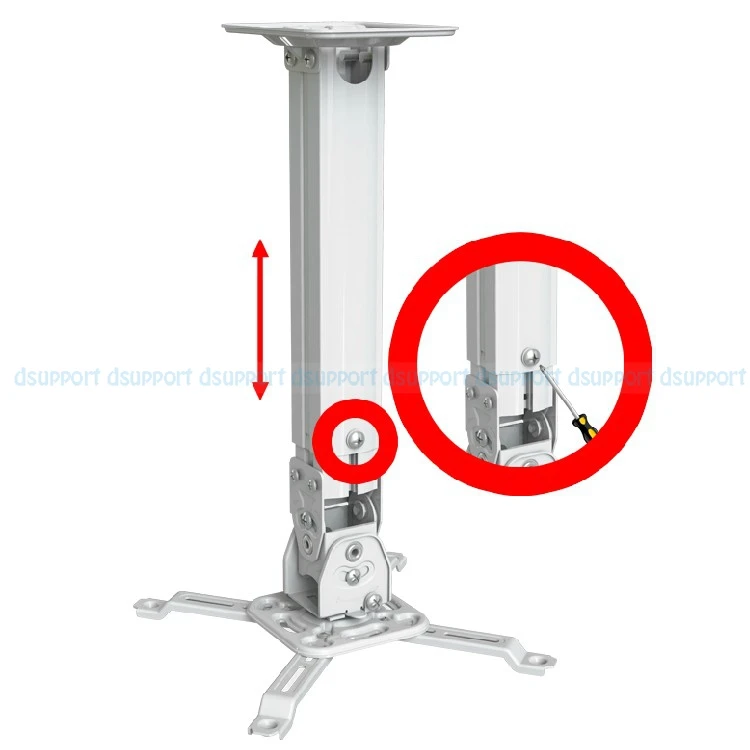 Univeral العارض جبل NBT817-60 كامل الحركة العارض الأقواس طول من السقف 15.4 "-23.8" (390-605 مللي متر) تحميل 25lbs