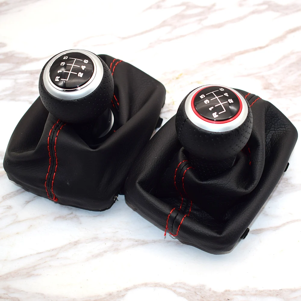 6 Speed 5 Speed Gear Shift Stick Lever Knob Gaiter Gaitor Boot Cover For Audi /A3 /S3 8L 2001 2002 2003