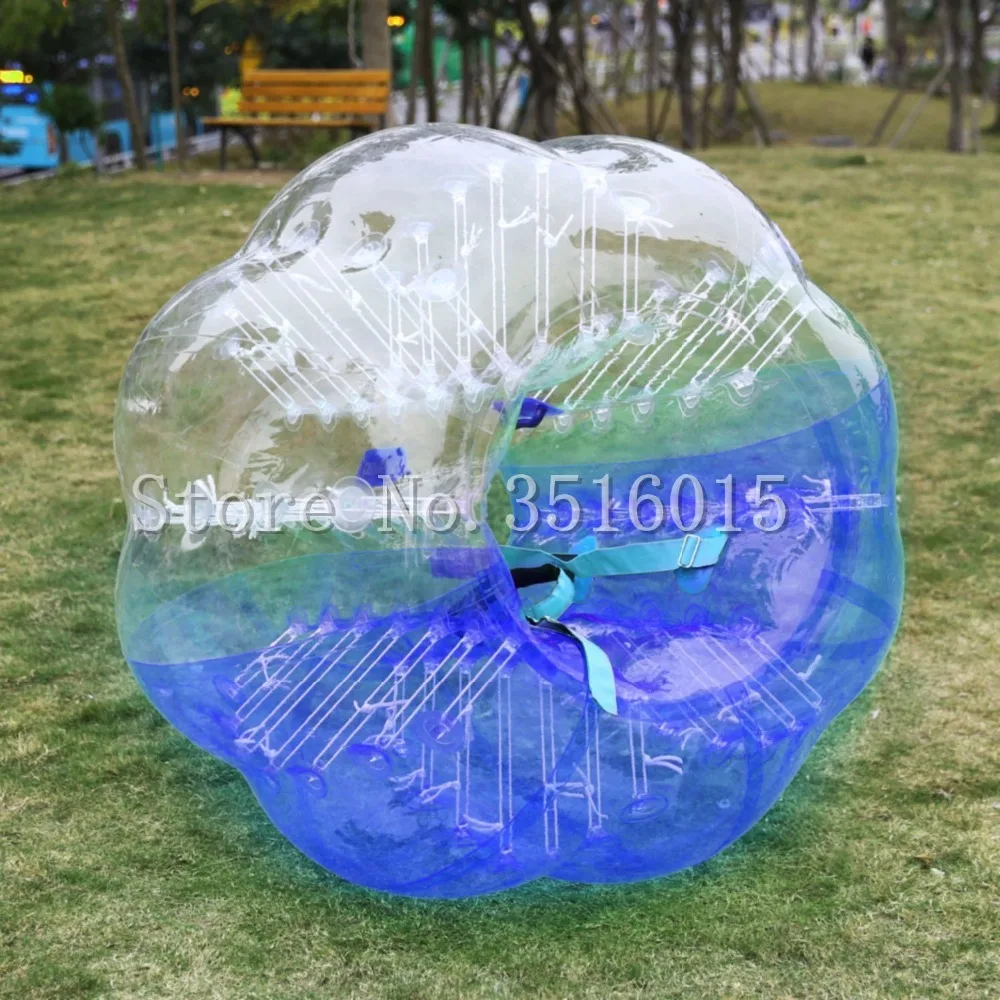 거품 축구공, 두께 1.0mm TPU 투명 팽창식 범퍼 볼, 직경 5 ft (1.5m), 인간 햄스터 볼, Zorb 볼, 무료 배송