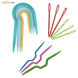 KOKNIT 13pcs Knitting Cable Needles Sewing Needles Long Plastic Knit Stitch Knitting Needles Crochet Hook Craft Knitting Tools