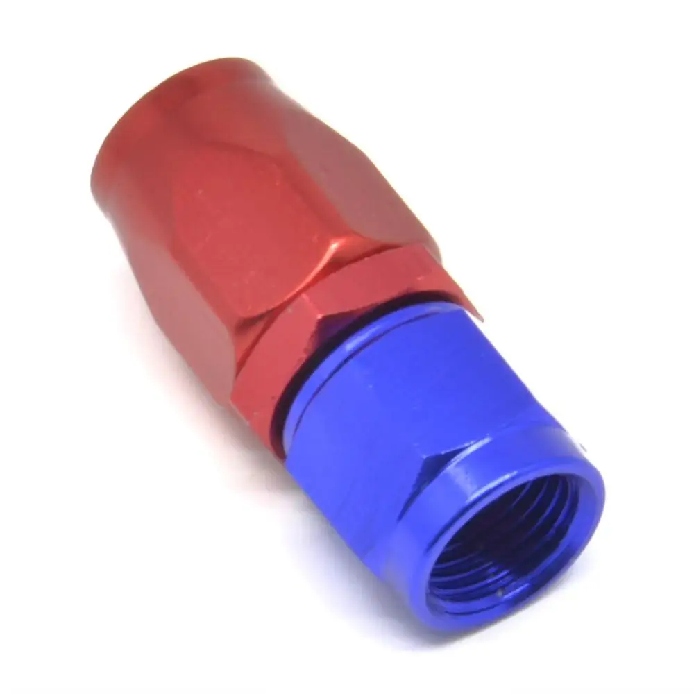 Hot 1X -6 AN Straight Adapter Hose End Fitting Aluminum Anodised Red+Blue Modified fuel tubing