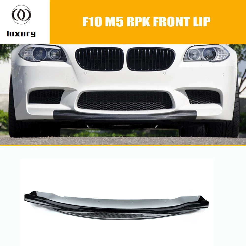 RPK Style Carbon Fiber Front Bumper Chin Lip for BMW F10 Oirignal M5 2010 - 2016