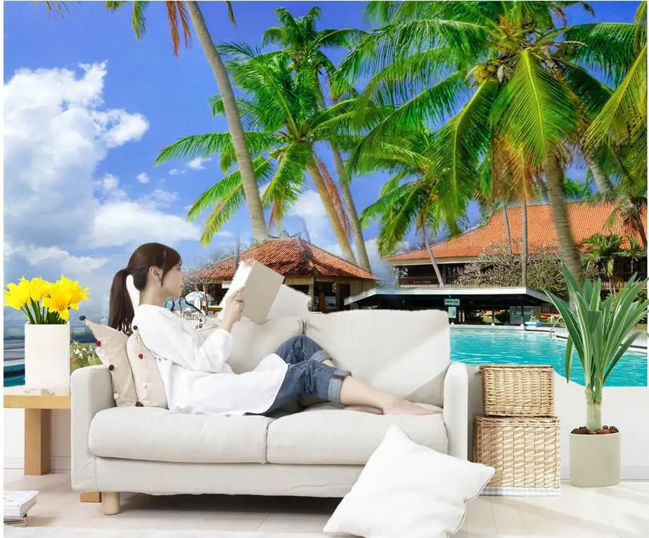 

Home Decoration 3d customized wallpaper tree Island wallpapers for living room custom photo wallpaper
