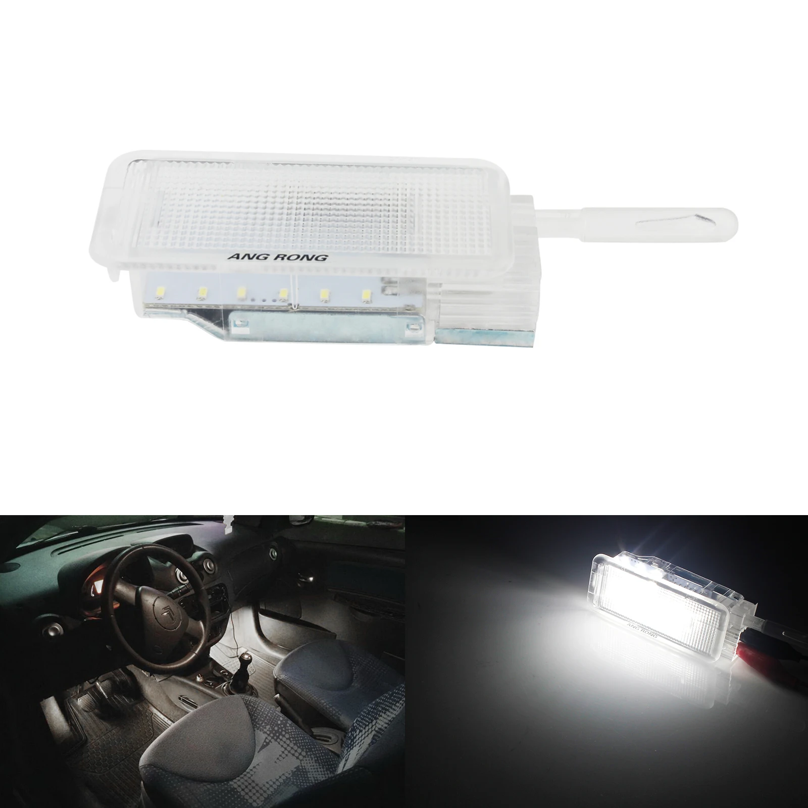 ANGRONG 1x 18-SMD LED boîte à gants coffre lumière intérieure pour Peugeot 1007 206 207 307 406 607 807 Expert RCZ