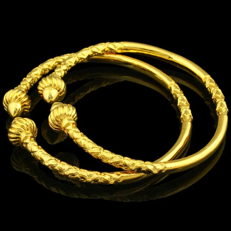 

Gold Bangles for Women/Men Gold Color Jewelry Ethiopian/African/Arab Bangle Bracelet Gift