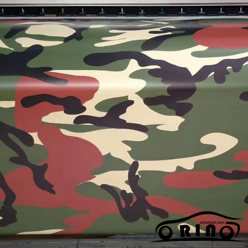 

ORINO Army Green Car Sticker Wrap Camouflage Vinyl Film Foil Air Release Free Military Vehicle Car Roof Hood Sticker Wrapping