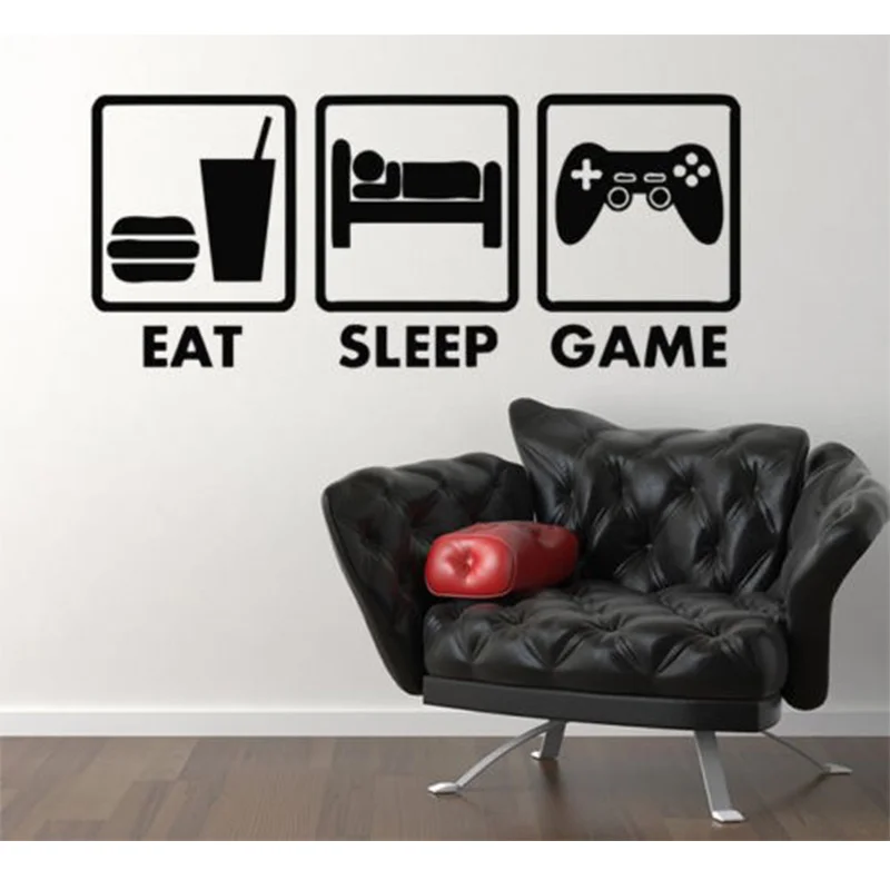 

Cool Boy's Bedroom Wall Controller, Joysticks, Video Game, Eat Sleep Game, Xbox Vinyl Decal, Home Decor, Wall Sticker Mural