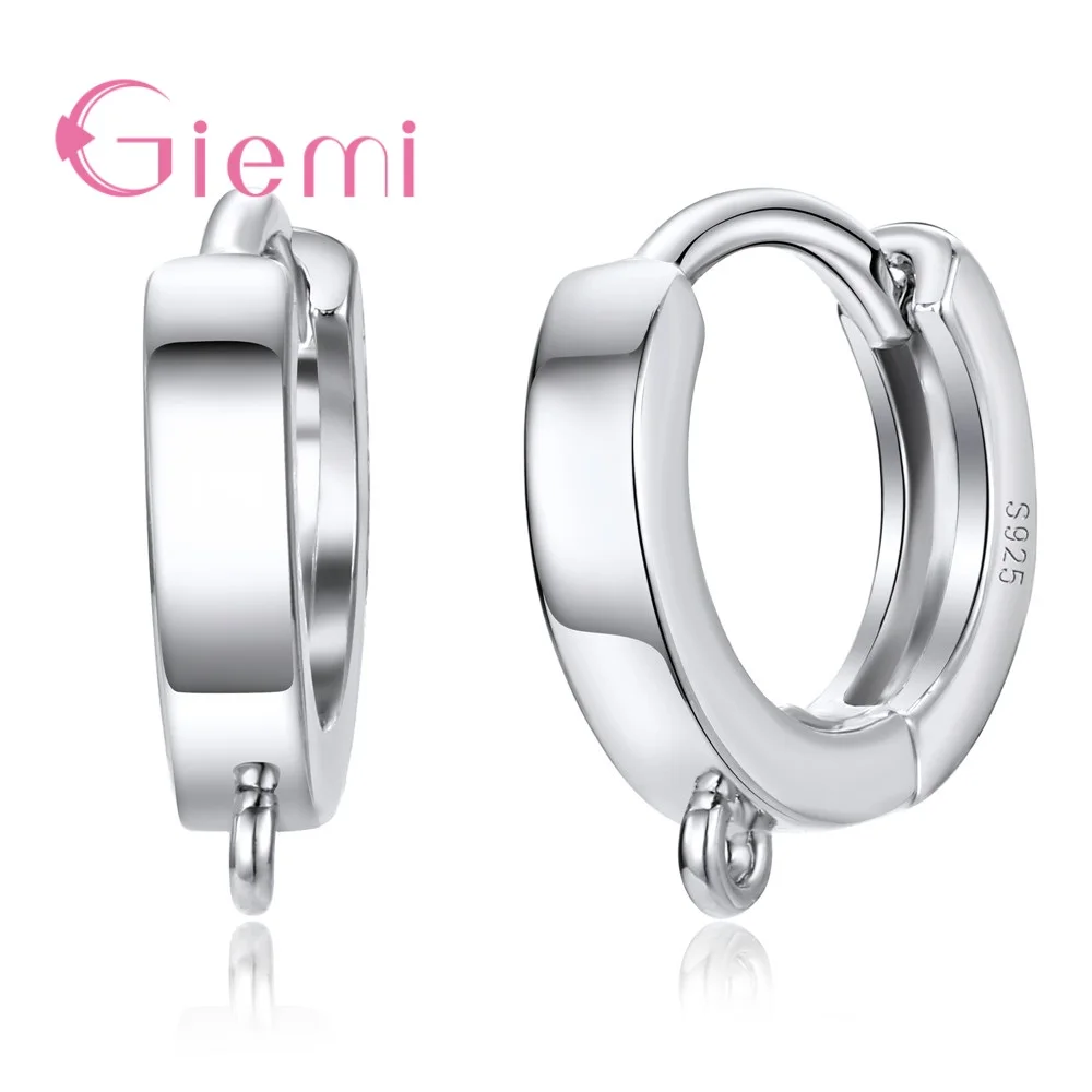 Hot Sale Simple Style One Pair 925 Sterling Silver  Hoop Earrings For Women Girls Party Accessories Jewelry Wholesale