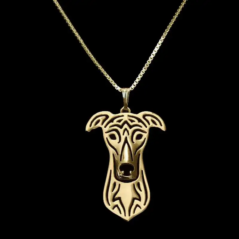 Fashion Women Jewelry Metal Pet Dog Necklaces Gold Color Greyhound Pendant Necklaces Drop Shipping