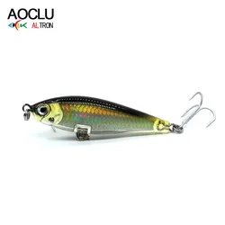 AOCLU-Hard Sinking Pencil Stick, Hard Bait Lure, Inner Wall, Shiny Flake for Alll Class Bass Trout,Saltwater Fishing, 70mm, 8.5g