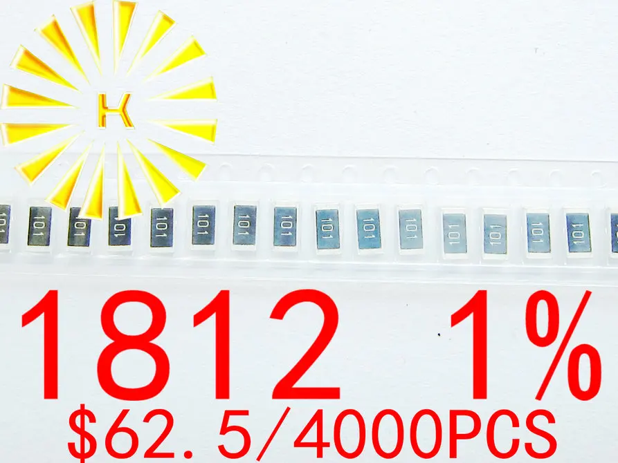 

1812 1% Chip Resistors 10R-1M SMD Resistor x 4000PCS