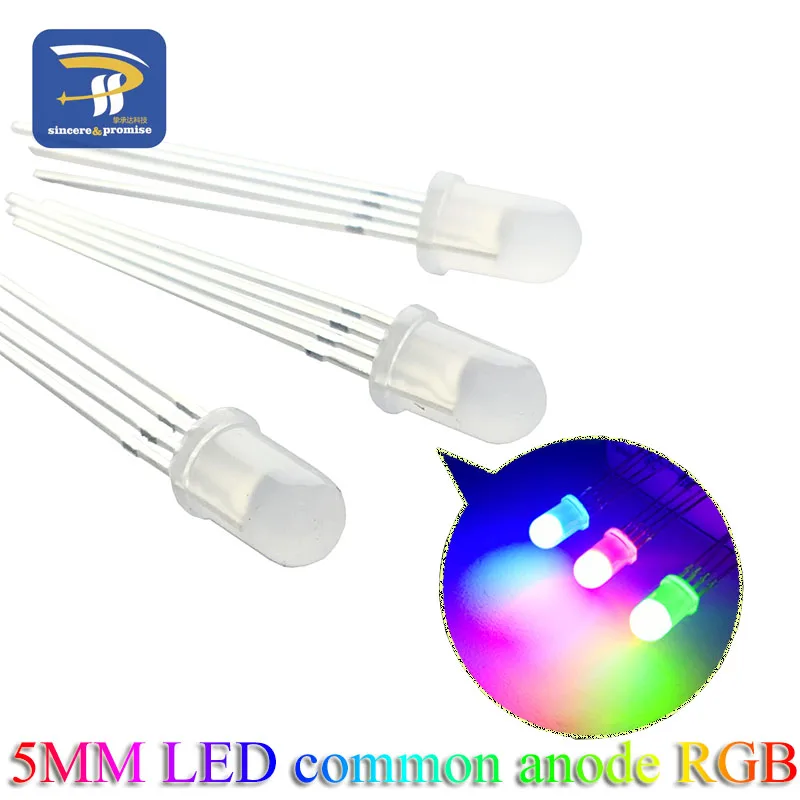 Kurze Beine 16MM UltraBright Rot/Grün/Blau/Weiß/Gelb Ultra Bright 5mm Runde LED diode F5 3,0-3,2 V – Detail 4