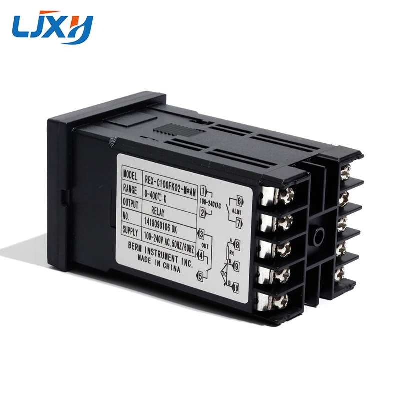 LJXH Relay/SSR Output REX-C100 PID Thermostat Temperature Controller 100-240VAC with 1m M6 Thread Type K Thermocouple