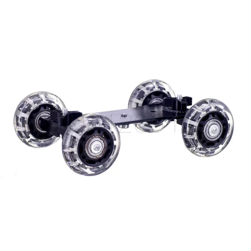 デスクトップ柔軟なレールローリングトラックスケーター表ドリー車のため一眼レフカメラビデオカメラリグ黒青赤の色