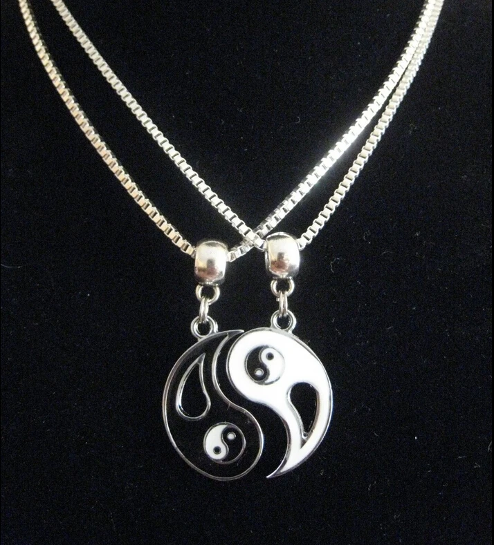 

Лидер продаж! Женское Ожерелье-чокер с подвеской, ожерелье из тибетского серебра с подвеской в форме капли масла Инь и Ян, B582