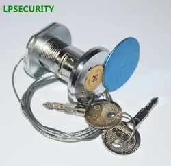 LPSECURITY-Serrure de porte de garage de 35mm à 45mm, mécanisme de verrouillage d'urgence avec 2 clés