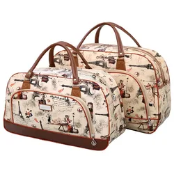 2024 New Brand Travel Bag Waterproof PU Leather Handbag Women/Men Print Travel Bags Luggage Feminina Duffle Bag