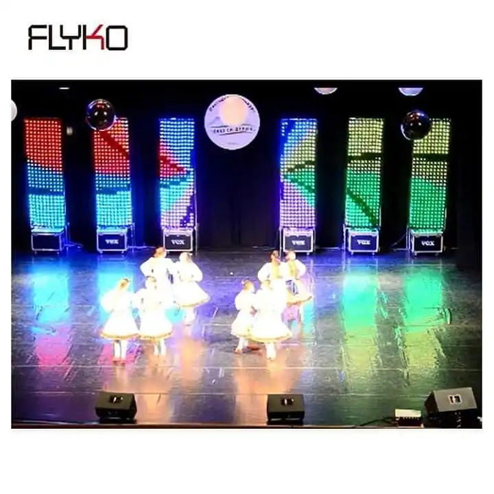 

P90mm small size 3x1m 5 pieces connection stage effect led video curtain