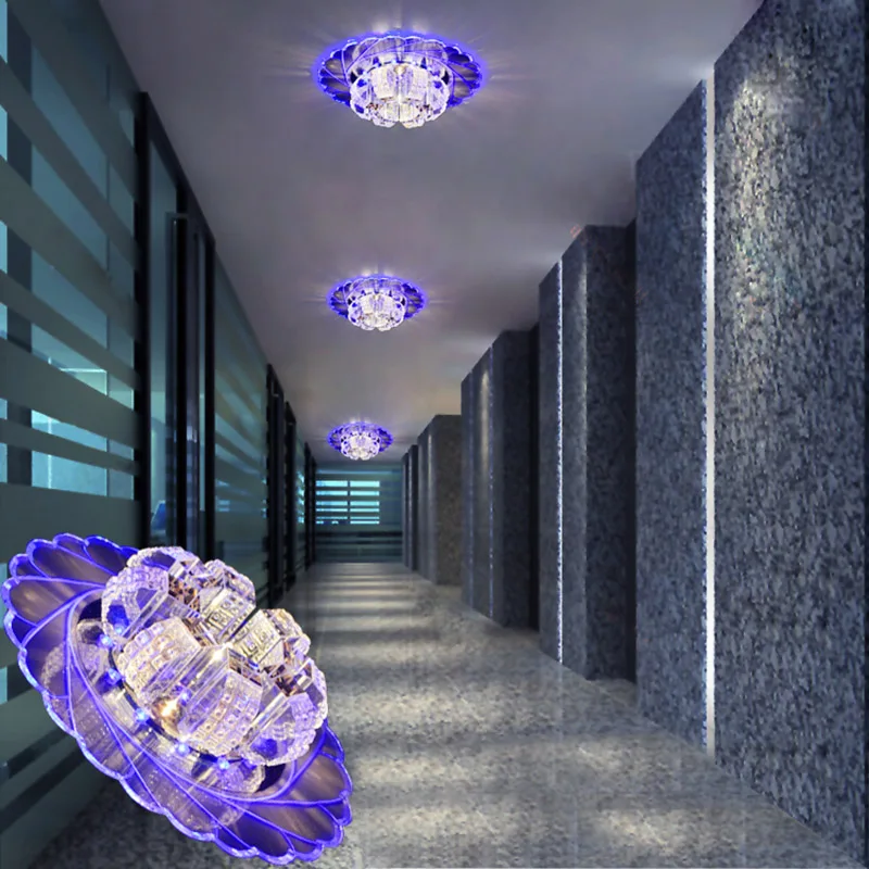 Modern Crystal LED Ceiling Light  Aisle Veranda Light Surface Mounted or Embeded LED Ceiling Lights For Living Room