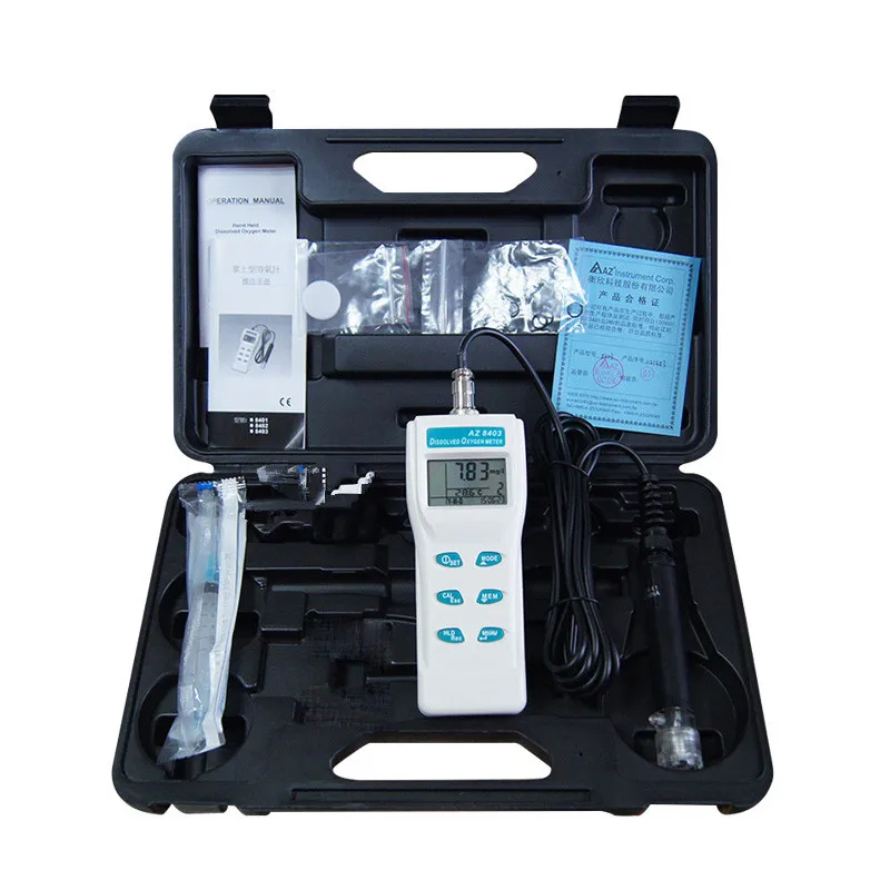 

AZ8403 Oxygen analyzer meter ,aquarium oxygen density sensor ,Probe Portable dissolved oxygen meter water oxygenator