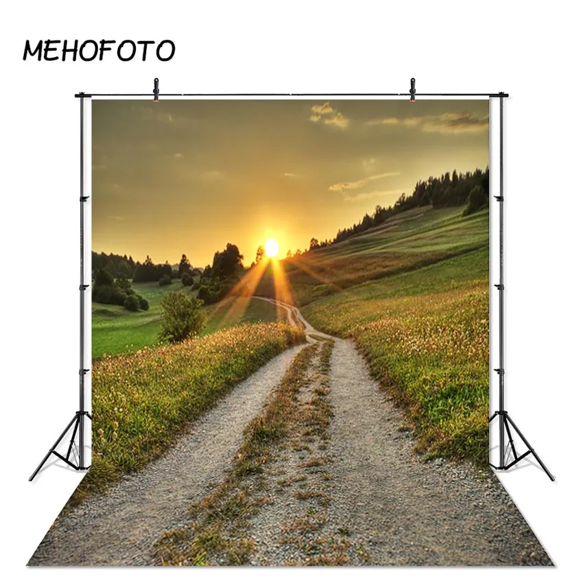 

Rural Road Photography Backdrop Sunset Natural Scenery Backdrops Photobooth Photo Studio Country Lane Background Props