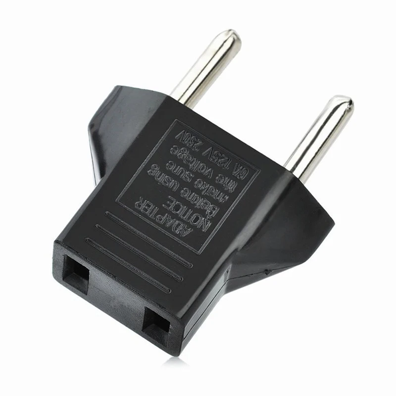 New Arrive Universal AC250V6A Black US USA to EU Europe Power Socket Plug Travel Charger Adapter - Free shipping