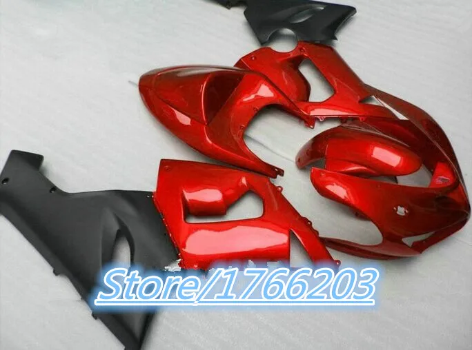 

Cover glossy red For KAWASAKI NINJA 05-06 ZX6R hot red black ZX 6R 636 ZX636 ZX-6R 05 06 2005 2006 Fairing Ning