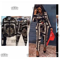 2019 Nieuwe Fahsion(L-XXXXL) Afrikaanse Kleding Voor Lady Dashiki Top En Broek Pak Jurk XFTZ03 #