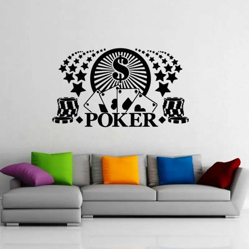 

Casino Wall Sticker Gamble Decor Posters Vinyl Room Decoration Decals Decor Mural Casino Car Gambling Poker Decal