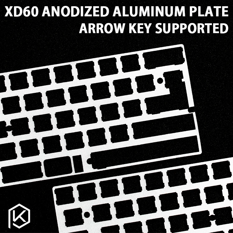 

60% Aluminum Mechanical Keyboard Plate support xd60 xd64 gh60 silver color