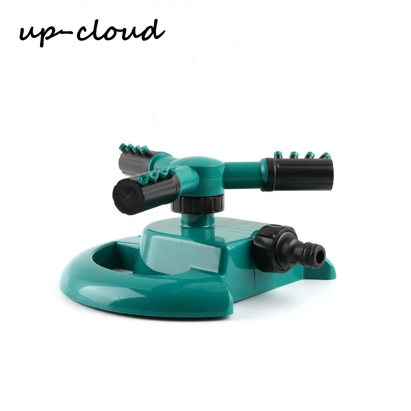 1pc UP-CLOUD Plastic 360 Degree Rotating Sprinkler Garden Irrigation Lawn Watering 16mm Soft Hose Sprayer 1/2