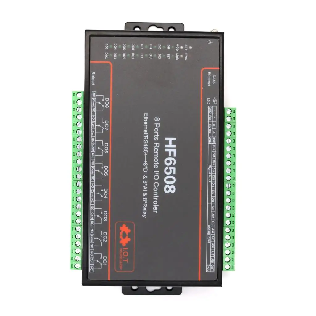 8DI 8DO 8A 8 Way  I/O Remote Controller Ethernet/RS485 8CH Remote Relay Ethernet/GPRS/WIFI Network Relay