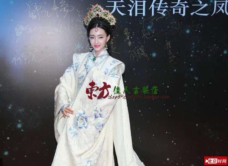 Drama Costume Delicate Embroidery Empress Costume w train Wang LiKun for TV Play Phoenix Warriors- Legend of Heavenly Tear