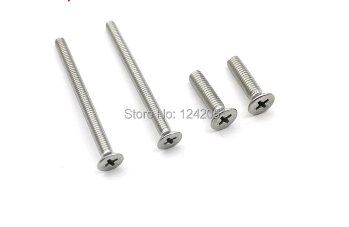 

50pcs Metric M4*20mm 304 Stainless Steel Cross Recessed Phillips Flat Head Screws