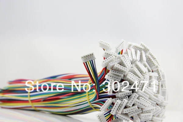 Mini. Micro JST 2.0mm T-1  6-Pin Connector w/.Wire x 10 sets.6pin 2.0mm