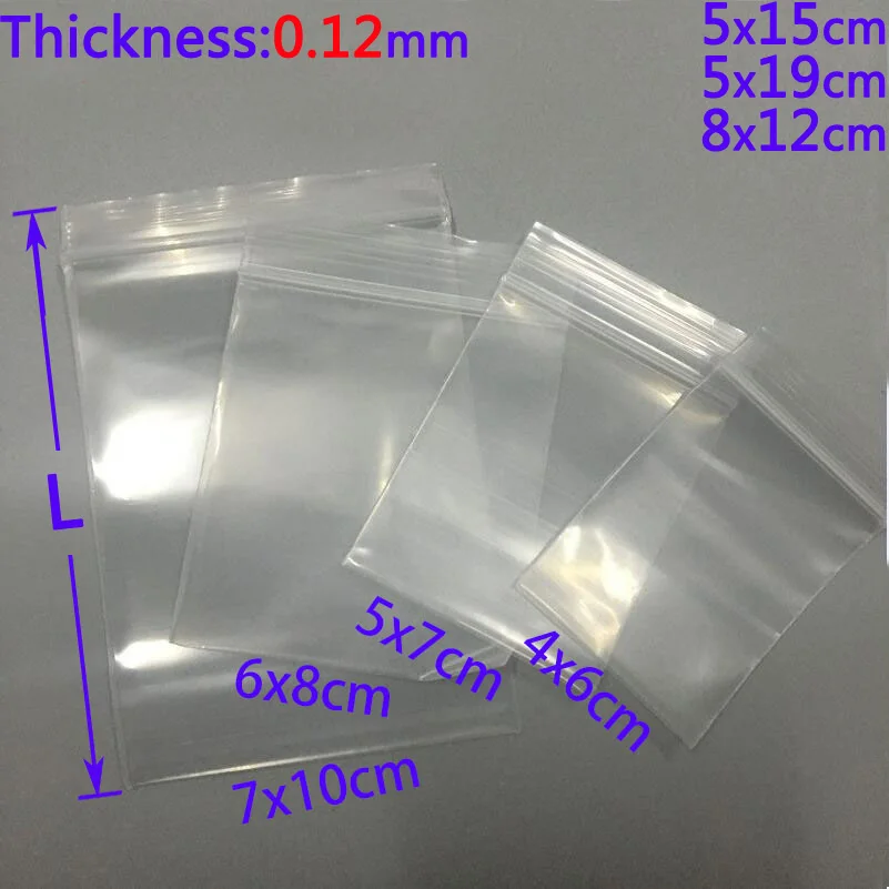 

Transparent Zip lock Plastic Bags Ziplock Zip Zipped Lock Reclosable Resealable Plastic PE Poly Clear Bags Jewelry Packaging Bag