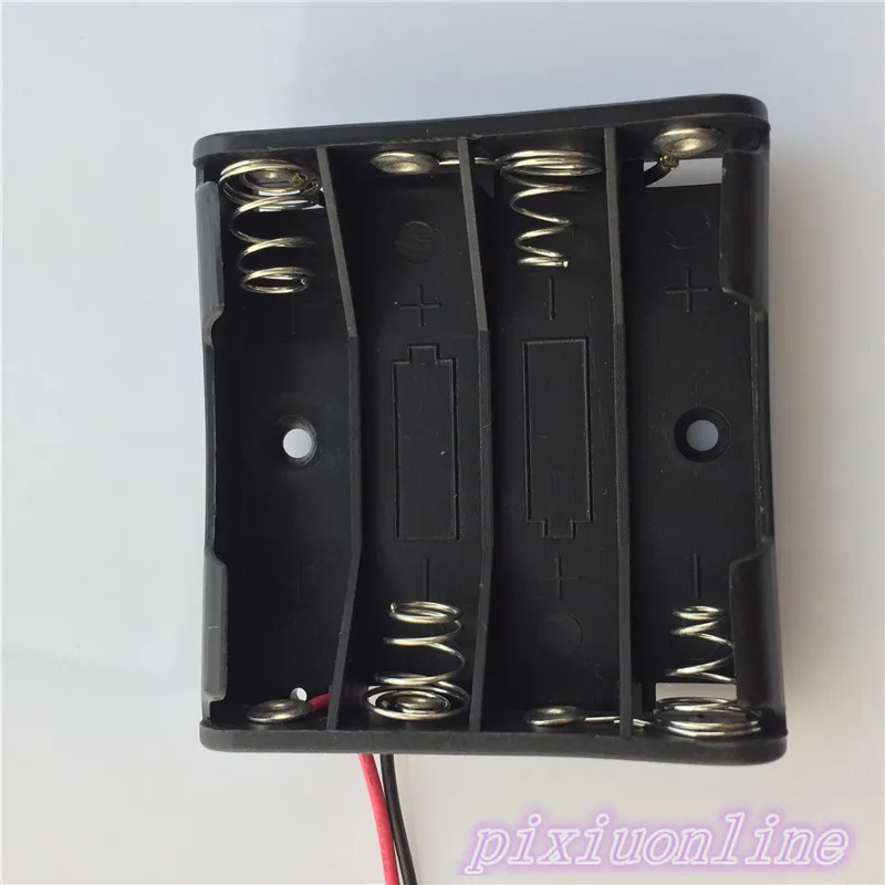 

1pcs/lot J081Y Contain 4 AAA 6V Battery Box Black Color Plastic Mini Model Making Parts High Quality On Sale